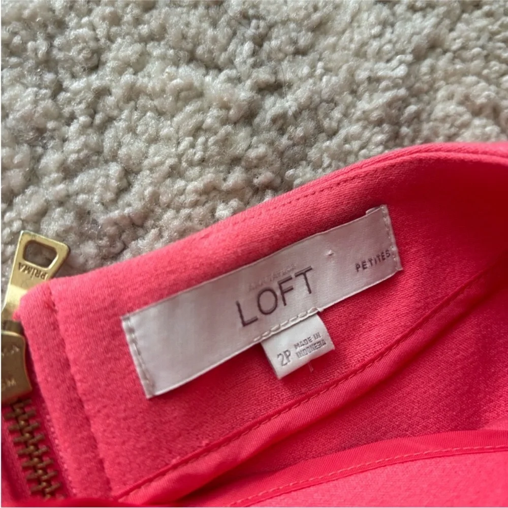 LOFT Pink And Red Dress - Picture 2 of 3